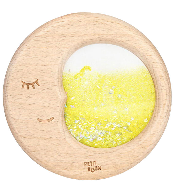 Petit Boum Sanselegetøj – Træ – Flow Moon – Gul