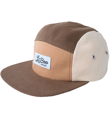 Lil' Boo Copenhagen Kasket - Block Brown 5-Panel - Brun Lil' Boo Copenhagen Kasket - Block Brown 5-Panel - Brun