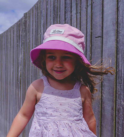 Lil' Boo Copenhagen Bøllehat - Block - Pink/Lilla Lil' Boo Copenhagen Bøllehat - Block - Pink/Lilla