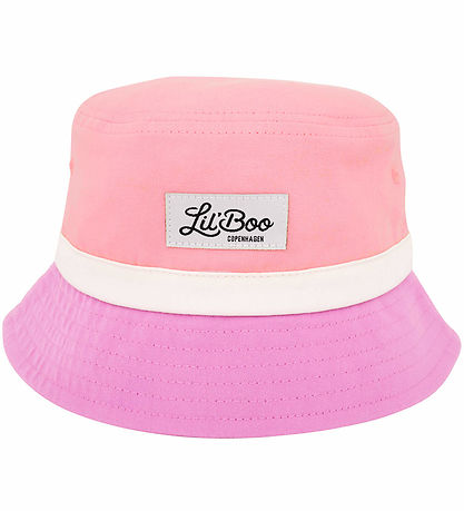 Lil' Boo Copenhagen Bøllehat - Block - Pink/Lilla