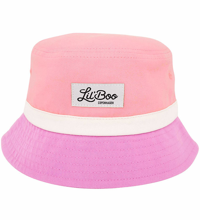 Lil' Boo Copenhagen Bøllehat - Block - Pink/Lilla