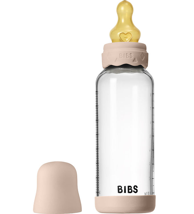 BIBS Boheme Sutteflaske - 240 ml - Glas/Naturgummi - Blush billede