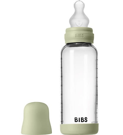 BIBS Sutteflaske - 240 ml - Glas/Silikone - Sage BIBS Sutteflaske - 240 ml - Glas/Silikone - Sage
