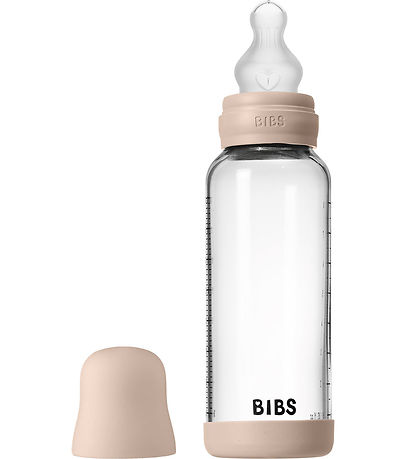 BIBS Sutteflaske - 240 ml - Glas/Silikone - Blush BIBS Sutteflaske - 240 ml - Glas/Silikone - Blush