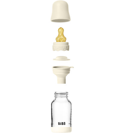 BIBS Bohemia Feeding Bottle - 120 mL - Glass/Natural Rubber - Iv