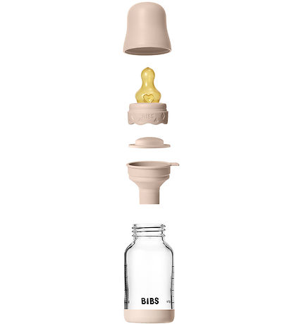 BIBS Bohemia Feeding Bottle - 120 mL - Glass/Natural Rubber - Bl