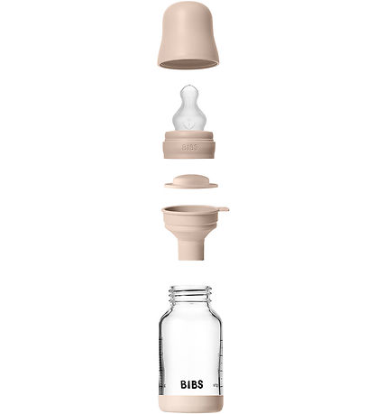 BIBS Sutteflaske - 120 ml - Glas/Silikone - Blush BIBS Sutteflaske - 120 ml - Glas/Silikone - Blush