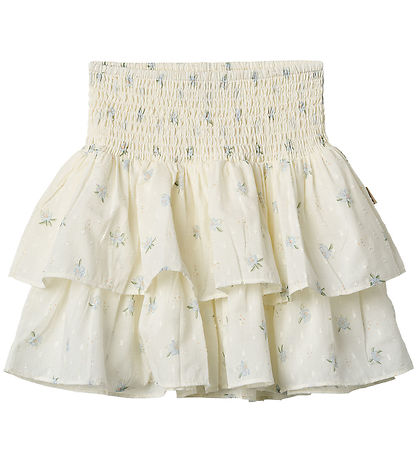 Wheat Nederdel - Hilary - Blue Flowers Wheat Nederdel - Hilary - Blue Flowers