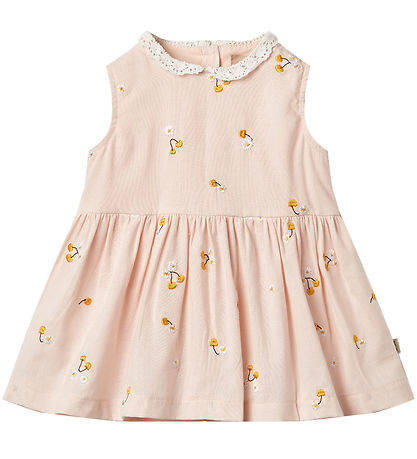 Wheat Kjole - Elma - Powder Yellow Cherries Wheat Kjole - Elma - Powder Yellow Cherries