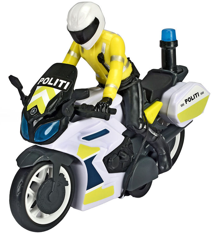 Dickie Toys Politimotorcykel m. Figur - Yamaha - Lys/Lyd