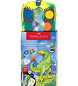 Faber-Castell Vandfarve - Dinosaur - 12 Farver + Chinese White Faber-Castell Vandfarve - Dinosaur - 12 Farver + Chinese White