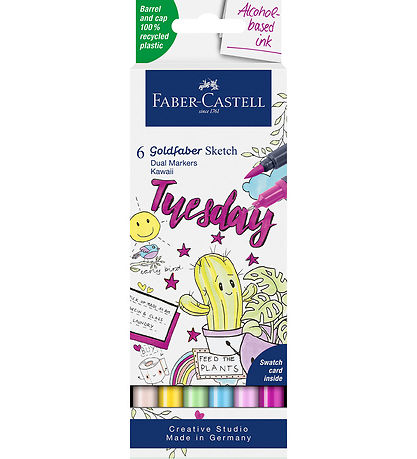 Faber-Castell Tuscher - 6 Stk. - Goldfaber Sketch - Kawaii
