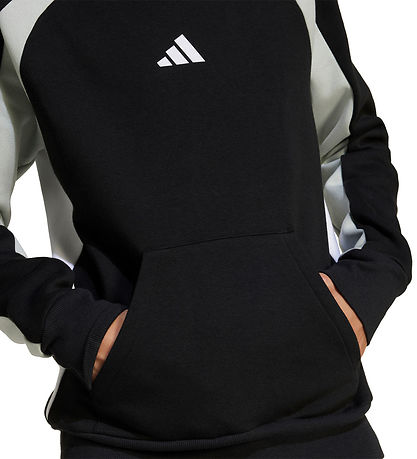 adidas Performance Hættetrøje - J CB FL HD - BLACK/WONSIL/WHITE