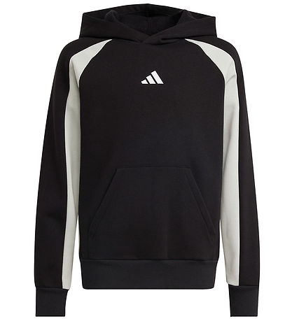 adidas Performance Hættetrøje - J CB FL HD - BLACK/WONSIL/WHITE adidas Performance Hættetrøje - J CB FL HD - BLACK/WONSIL/WHITE