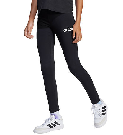 adidas Performance Leggings - JG LIN LEG 230 - Sort/Hvid adidas Performance Leggings - JG LIN LEG 230 - Sort/Hvid