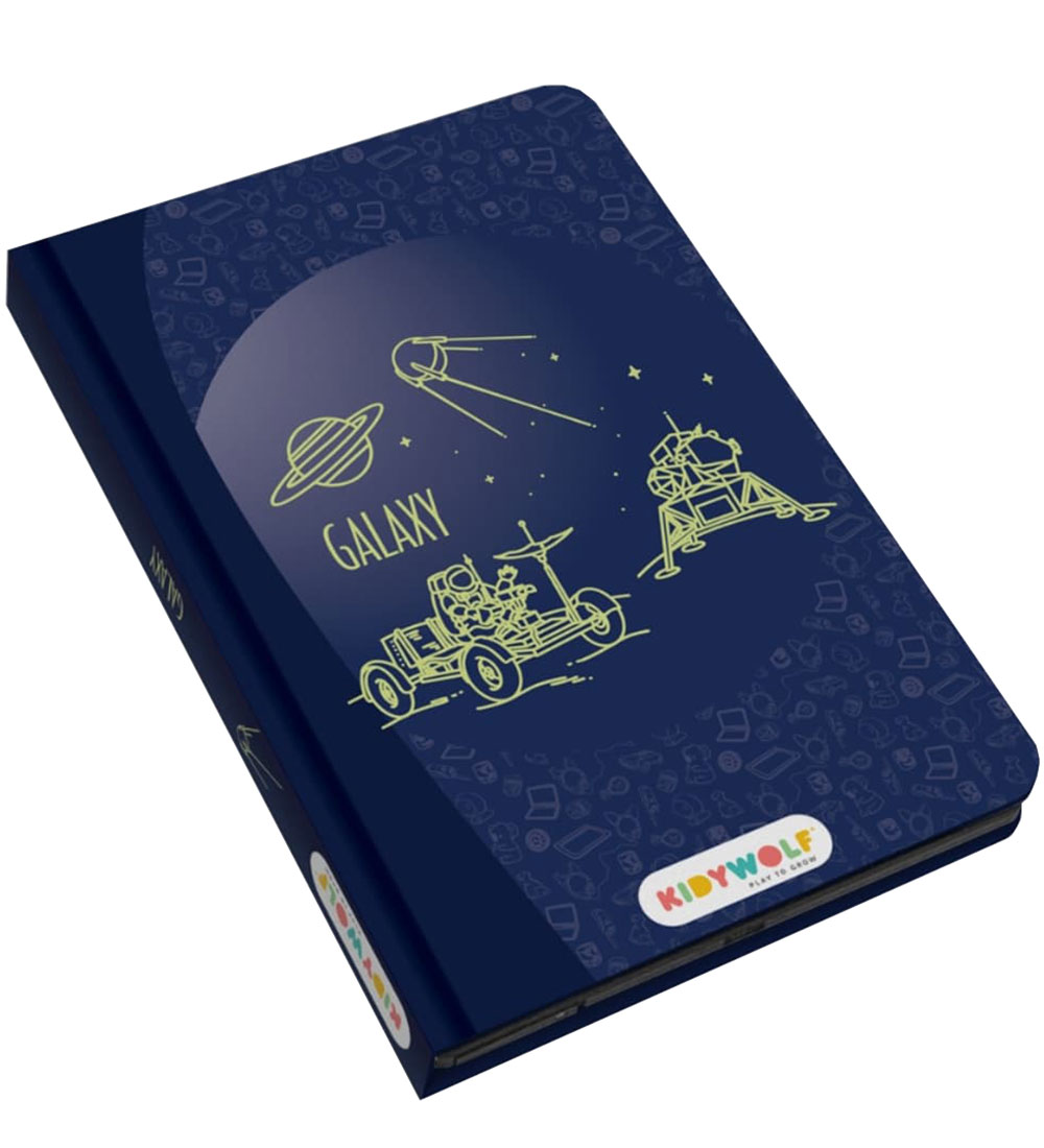 Kidywolf LCD-Zeichenbrett m. 30 Designs - Galaxy - Kidywolf - One Size - Kreatives Spielset