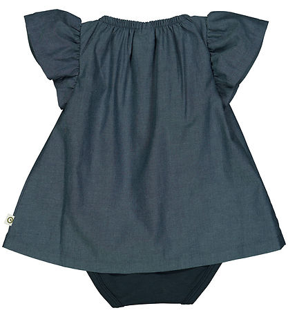 Müsli Bodysuit w. Skirt s/s - Daisy - Chambray
