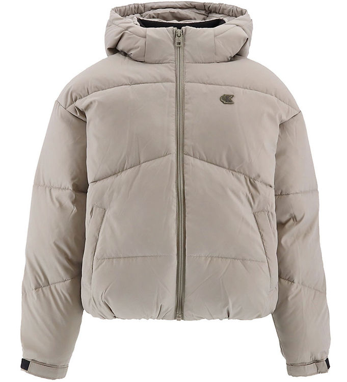 Calvin Klein Dynejakke - Kort - Mourning Dove Grey