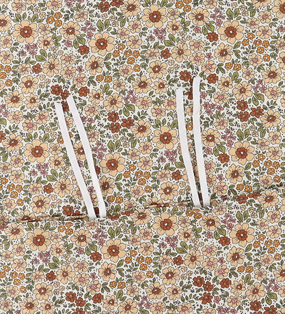 Nørgaard Madsens Sengetøj - Junior - Hvid m. Røde og Beige Bloms Nørgaard Madsens Sengetøj - Junior - Hvid m. Røde og Beige Bloms