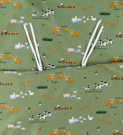 Nørgaard Madsens Sengetøj - Baby - Grøn m. Bondegård Nørgaard Madsens Sengetøj - Baby - Grøn m. Bondegård
