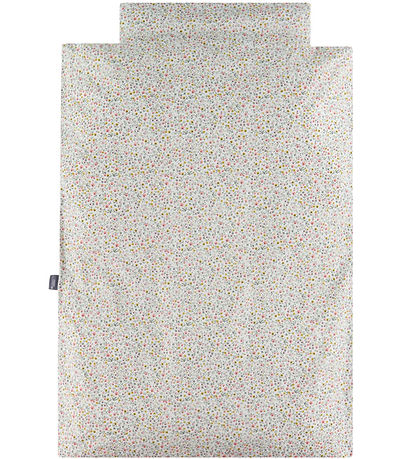 Nørgaard Madsens Sengetøj - Baby - Hvid m. Lyserøde og Gule Bl Nørgaard Madsens Sengetøj - Baby - Hvid m. Lyserøde og Gule Bl