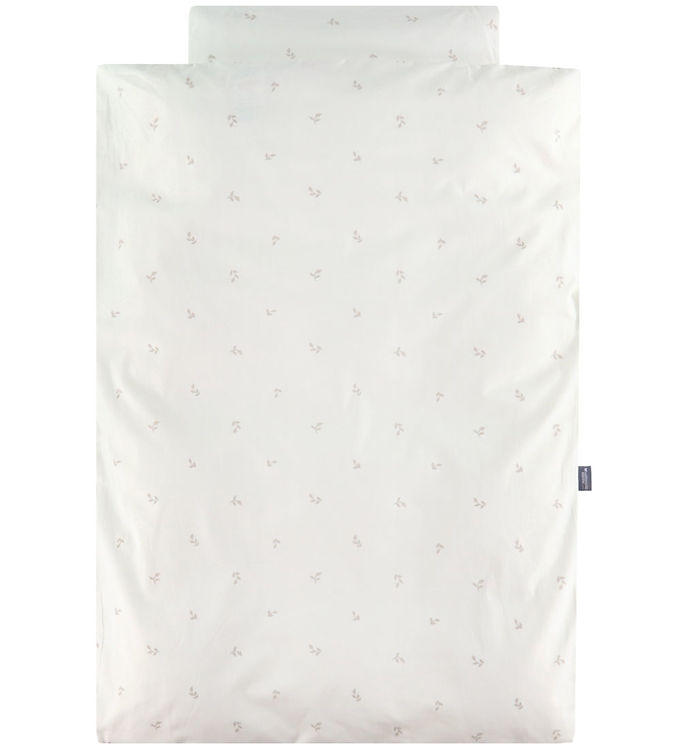 Nørgaard Madsens Sengetøj - Baby - Hvid m. Beige Blade