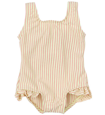 Maillot de Bain Petit Piao - Noeud papillon - Lumineux Rose/Blan