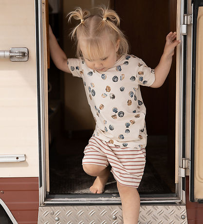 Petit Piao Shorts - Sum - Withered Rose/Off White