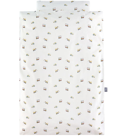 Nørgaard Madsens Bedding - Baby - White w. Work machines