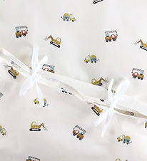 Nørgaard Madsens Sengetøj - Junior - Hvid m. Arbejdsmaskiner