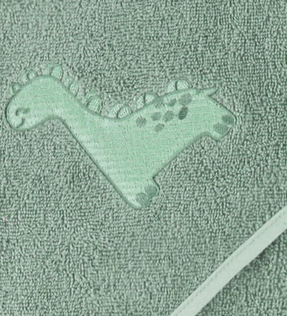 Nørgaard Madsens Babyhåndklæde - 75x75 cm - Dusty Green m. Dino Nørgaard Madsens Babyhåndklæde - 75x75 cm - Dusty Green m. Dino