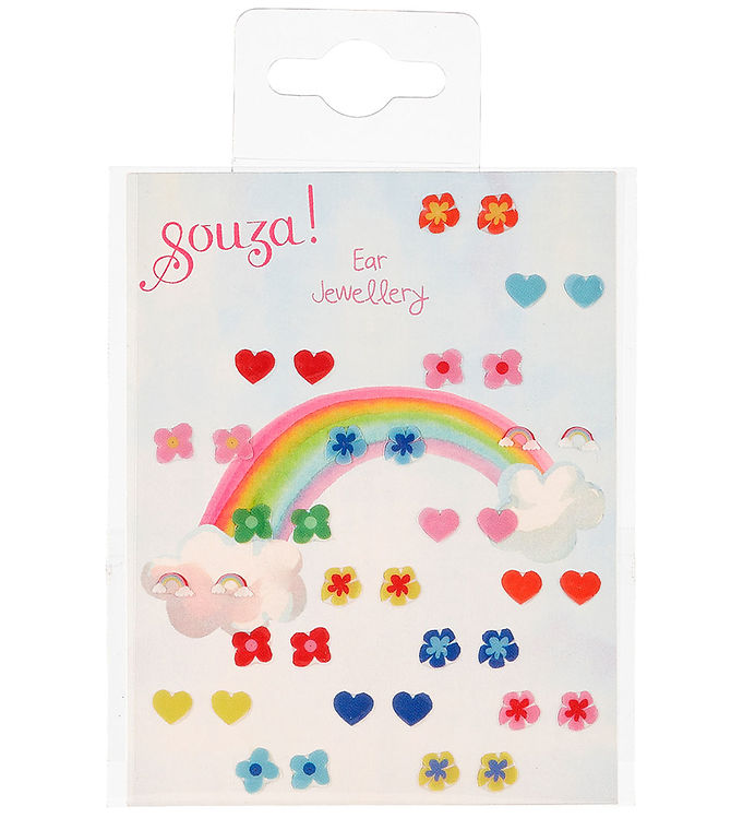 Souza Øreringe Klistermærker - 19 par - Flowers/Hearts