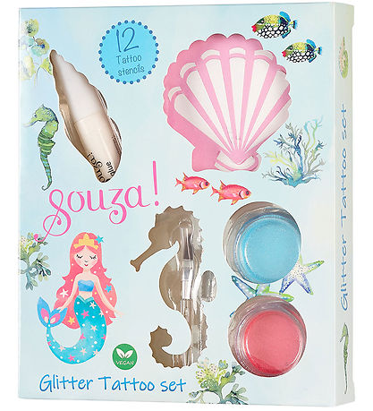 Souza Tatoveringssæt - Glitter - Havfrue Souza Tatoveringssæt - Glitter - Havfrue