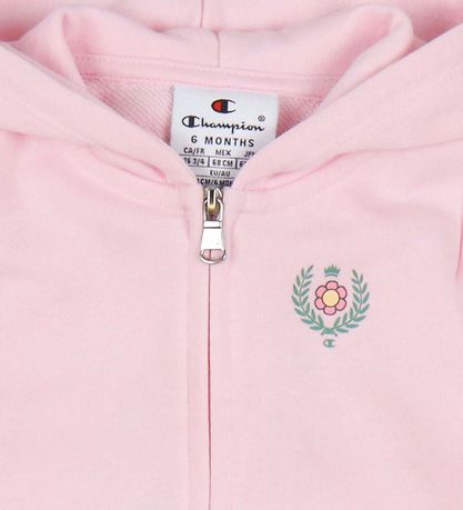 Champion Sæt - Cardigan/Bukser - Lyserød/Sort m. Logo