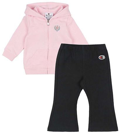 Champion Sæt - Cardigan/Bukser - Lyserød/Sort m. Logo