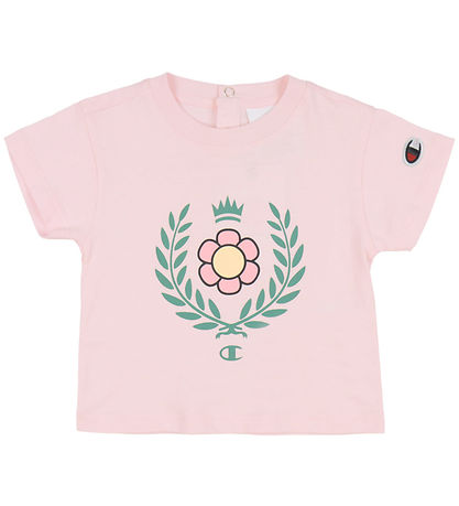 Champion Shorts Set - T-shirt/Shorts - Pink w. Logo