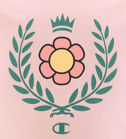 Champion Shorts Set - T-shirt/Shorts - Pink w. Logo