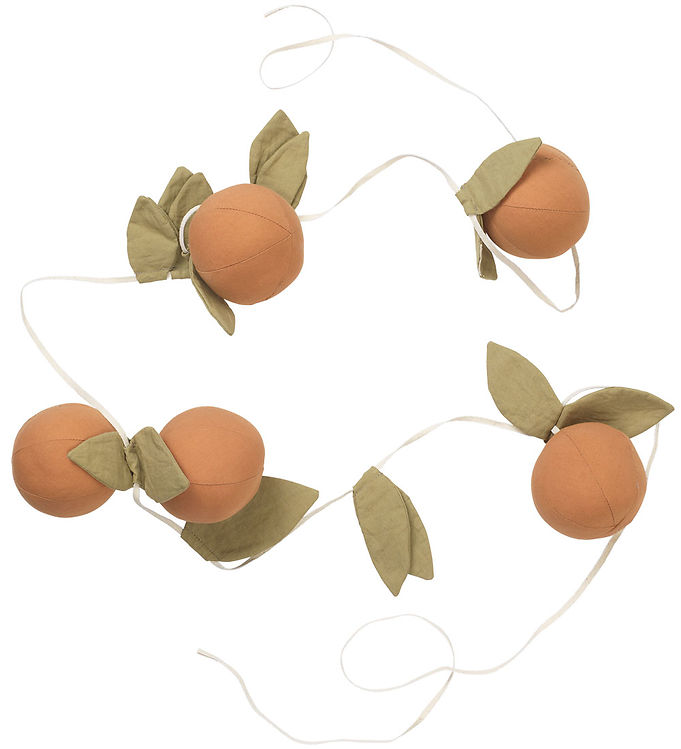 Ferm Living Appelsin Guirlande - 220 cm - Orange/Grøn
