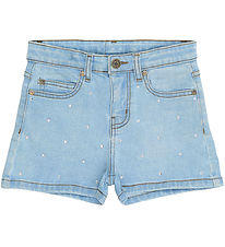 The New Shorts - TnOda - Lyseblå denim m. Rhinsten The New Shorts - TnOda - Lyseblå denim m. Rhinsten