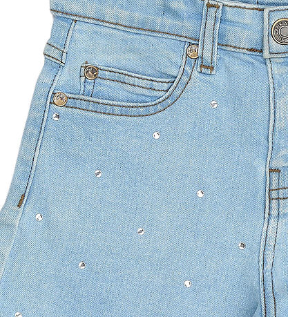 The New Shorts - TnOda - Lyseblå denim m. Rhinsten The New Shorts - TnOda - Lyseblå denim m. Rhinsten