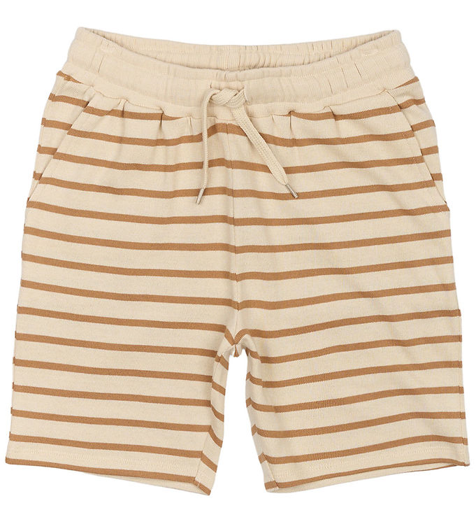 The New Nero Shorts Indian Tan Stribet - Str.    7-8y 122/128cm