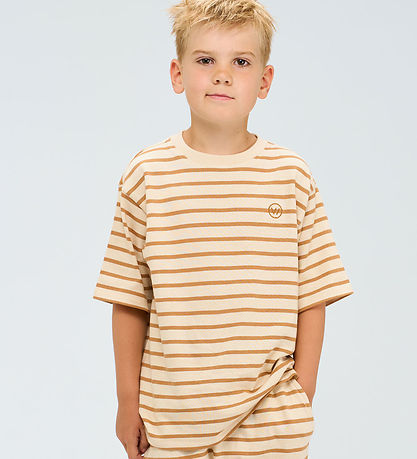 The New T-shirt - TnNero - Indiska Tan Striped