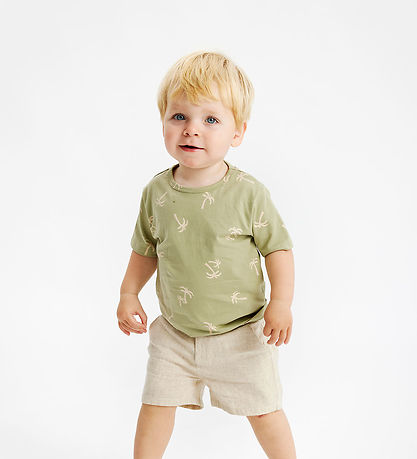 The New Siblings Shorts - Bomull/Lin - TnstOren - Havregrøt