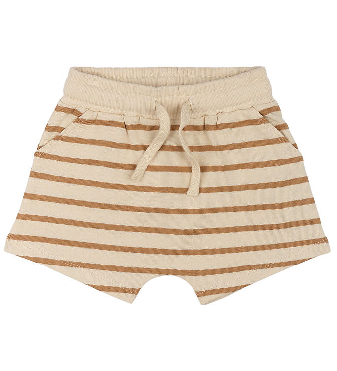 The New Siblings Nat Shorts Indian Tan Stribet - Str. 4y 104cm