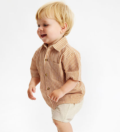 The New Siblings Shirt - TnstOpal - Indian Tan Striped