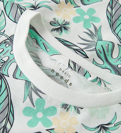 Name It T-shirt - NkmValmas - Bright White/Green Leaf Name It T-shirt - NkmValmas - Bright White/Green Leaf