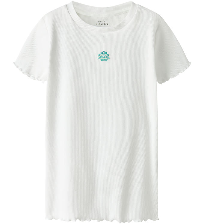 Name It T-shirt - NkfVivemma - Rib - Bright White/Striped Shell