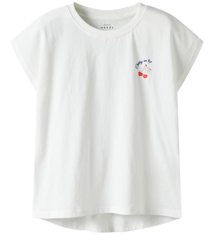 Name It T-Shirt - NkfVarutti - Bright White/Heart cherry Name It T-Shirt - NkfVarutti - Bright White/Heart cherry