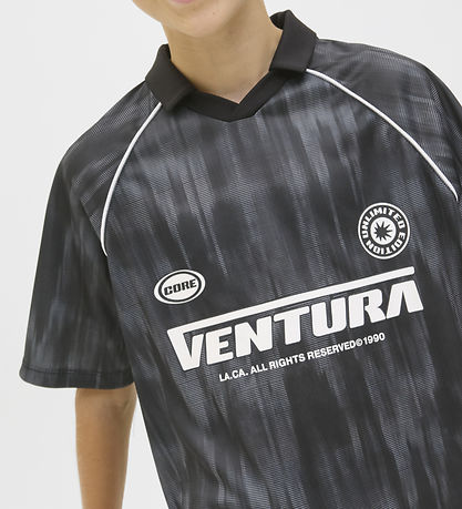 Polo Jack & Jones - JcoLido - Noir/Asphalte