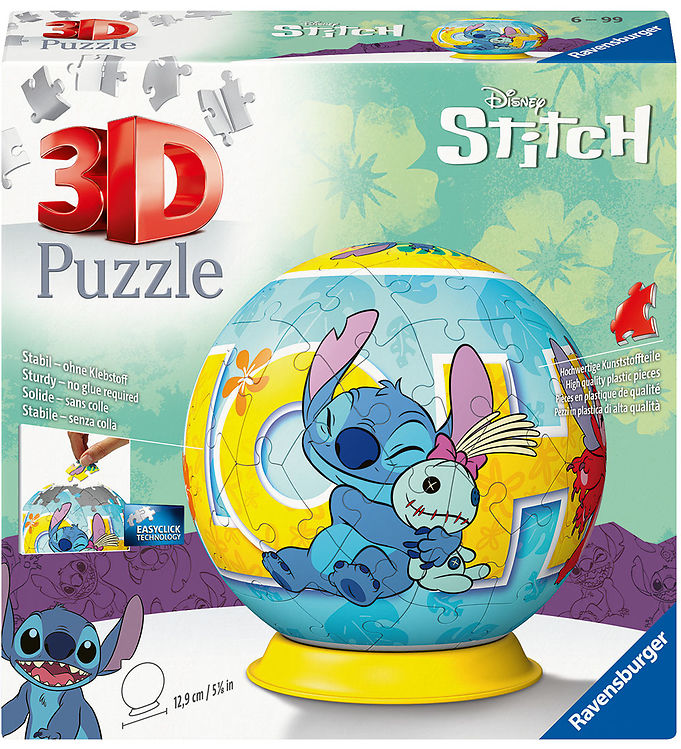 Ravensburger Puslespil - 3D - 72 Brikker - Disney Stitch